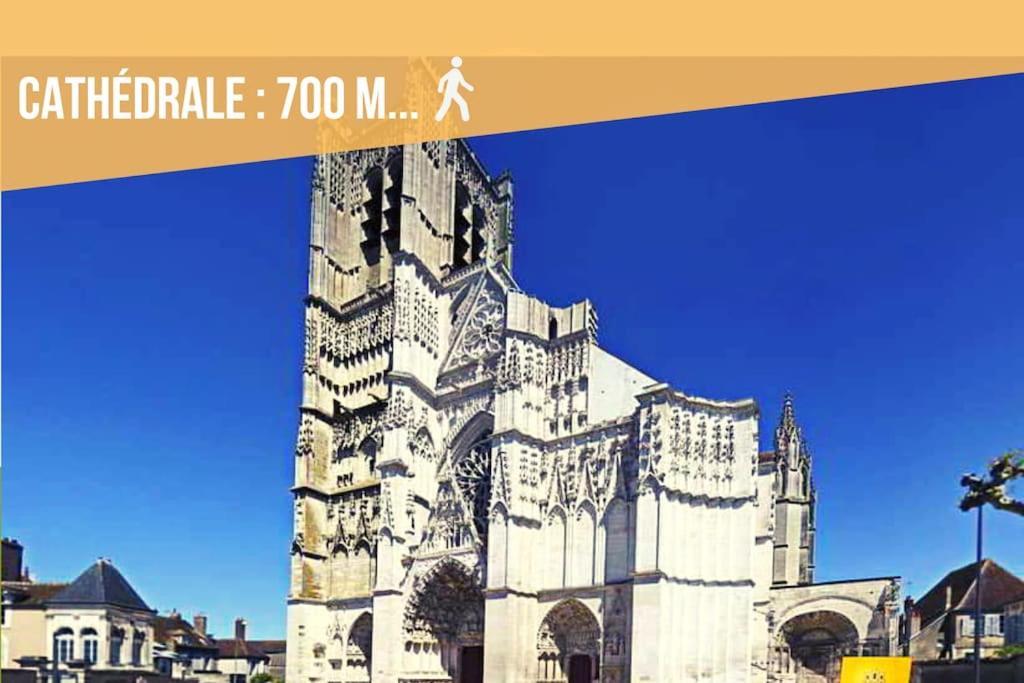 La Belle Pause - Studio Auxerre Proche Parking ภายนอก รูปภาพ